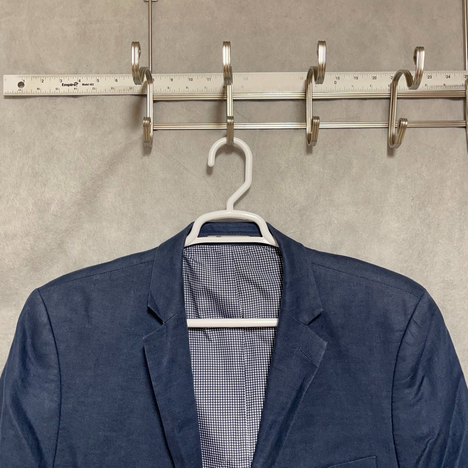 Bachrach Blazer Men 44l 46l Blue Linen Academia Interview Vacation Casual Luxury